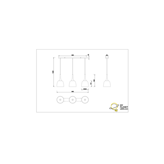 Trio Lighting lampe suspendue en forme de calice 3xE27 laiton mat - Éclairage élégant pour tout intérieur
