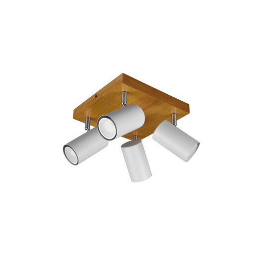 Trio Lighting Weißer quadratischer 4-Röhren-Deckenspot 4xGU10 - Ideale Beleuchtungslösung für jeden Raum