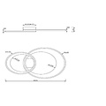 Trio Lighting Grande lampe de plafond 2 cercles noire mate LED 36W 3000K - Éclairage idéal pour chaque espace