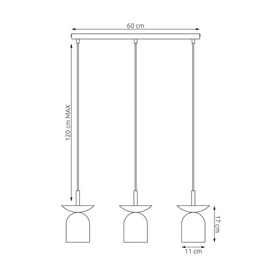Emibig Emibig EGO 3 BL WHITE - Scandinavian pendant lamp for any space