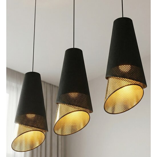 Emibig Emibig MODA 3 BL GOLD - Lampe suspendue moderne pour tous les espaces