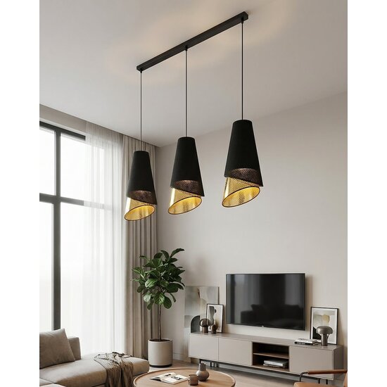 Emibig Emibig MODA 3 BL GOLD - Moderne Pendelleuchte für jeden Raum
