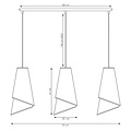 Emibig Emibig MODA 3 BL GOLD - Lampe suspendue moderne pour tous les espaces