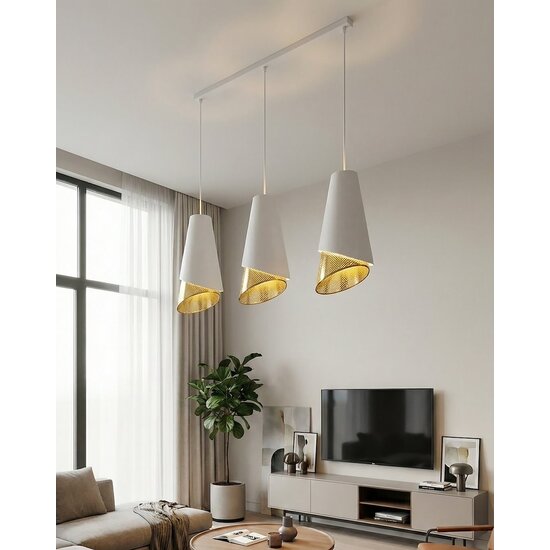 Emibig Emibig MODA 3 WH GOLD - Moderne hanglamp voor sfeervolle verlichting