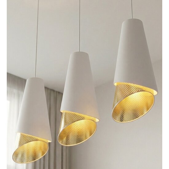Emibig Emibig MODA 3 WH GOLD - Lampe suspendue moderne pour un éclairage élégant