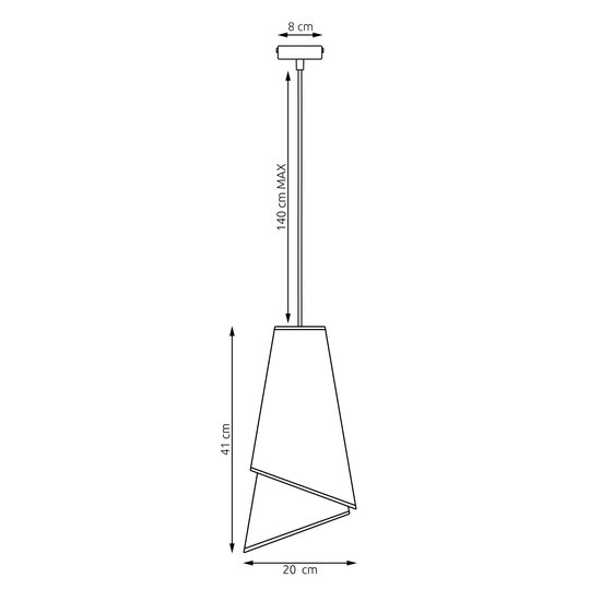 Emibig Emibig MODA 1 BL GRAY - Moderne Pendelleuchte für jeden Raum