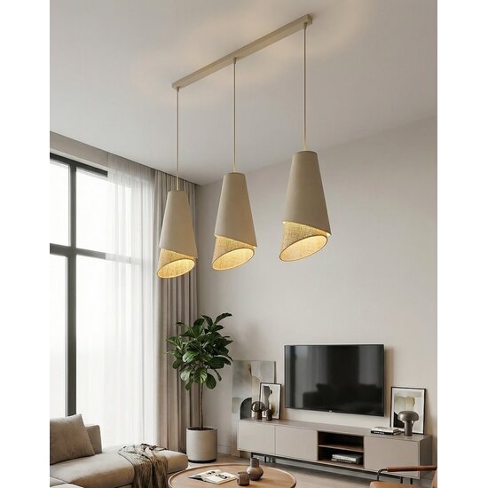 Emibig Emibig MODA 3 MO RATTAN - Lámpara colgante moderna para una iluminación elegante