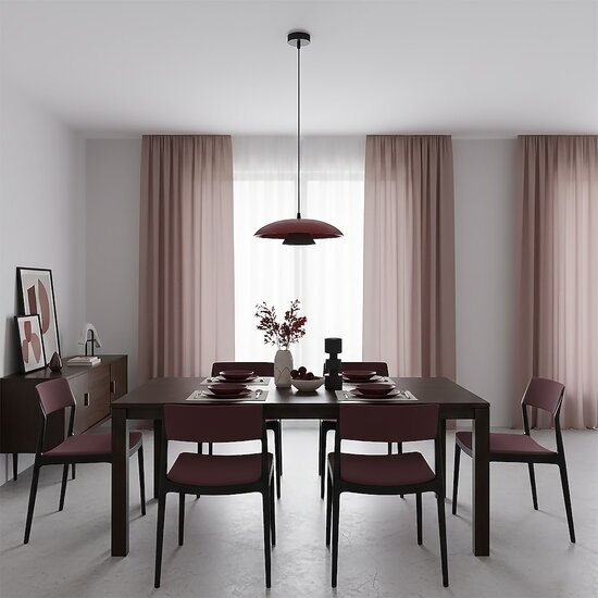 Emibig Emibig BABEL 1 BURGUNDY BL - Stijlvolle Scandinavische hanglamp