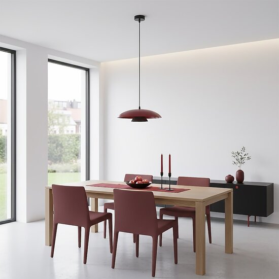 Emibig Emibig BABEL 1 BURGUNDY BL - Lampe suspendue scandinave élégante