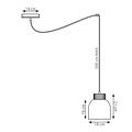 Emibig Emibig KRU 1 MOKKA - Scandinavian pendant lamp for a warm atmosphere