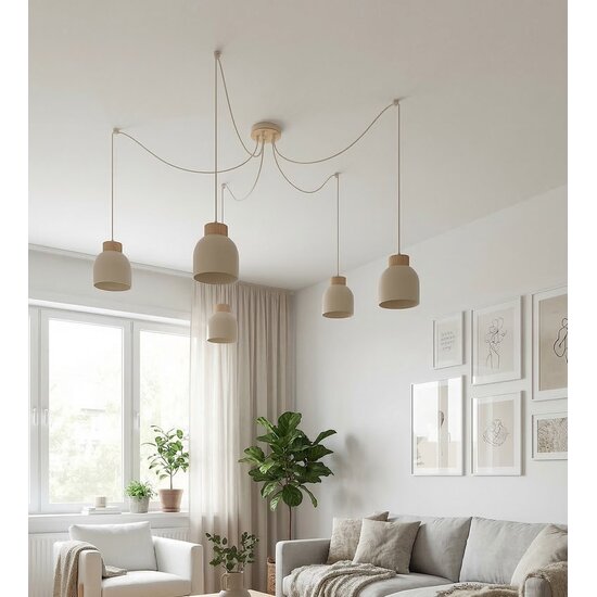 Emibig Emibig KRU 5 MOKKA - Scandinavian pendant lamp for a cozy ambiance