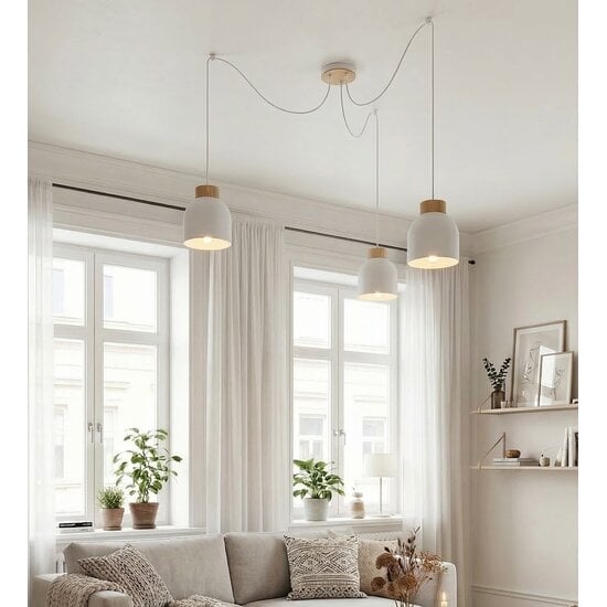 Emibig Emibig KRU 3 WHITE - Scandinavian pendant lamp for any space