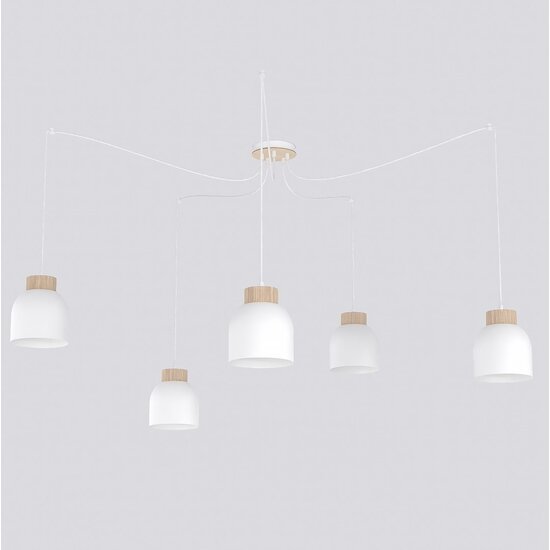 Emibig Emibig KRU 5 WHITE - Lámpara colgante escandinava para cualquier espacio