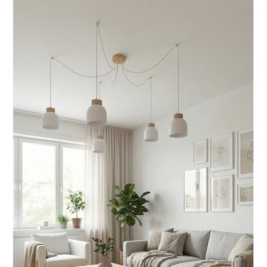 Emibig Emibig KRU 5 WHITE - Scandinavian pendant lamp for any space