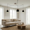 Emibig Emibig KRU 3 BLACK - Lampe suspendue scandinave pour tous les espaces