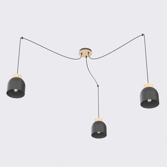 Emibig Emibig KRU 3 BLACK - Scandinavian pendant lamp for any space