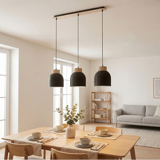 Emibig Emibig VIGO 3 BLACK - Stijlvolle Scandinavische hanglamp voor elke ruimte