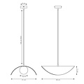 Emibig Emibig RITUAL 1L BLACK - Modern pendant lamp for any space