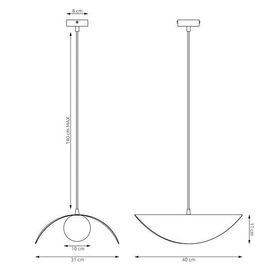 Emibig Emibig RITUAL 1L WHITE - Modern pendant lamp for stylish lighting