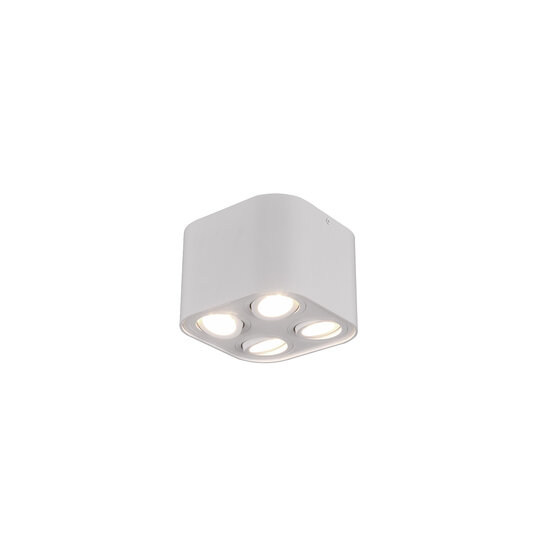 Trio Lighting Foco de techo cuadrante redondo orientable 4xGU10 blanco mate - Ideal para crear un ambiente acogedor en cualquier habitación