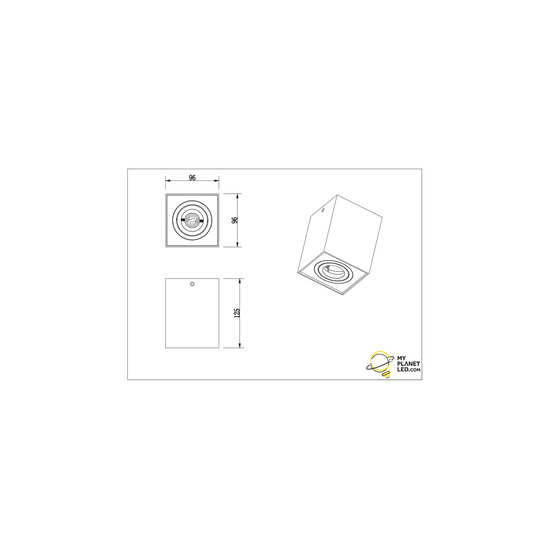 Trio Lighting Spot de plafond unique rotatif noir mat 1xGU10 - Idéal pour les intérieurs modernes