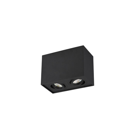 Trio Lighting Spot de plafond duo noir mat rotatif GU10 - Parfait pour les intérieurs modernes