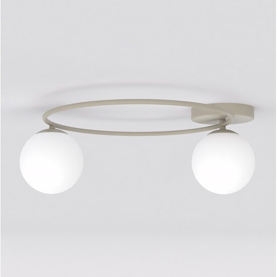 Emibig Emibig SOPRA 2 MOKKA OPAL - Moderne plafondlamp voor sfeervolle verlichting