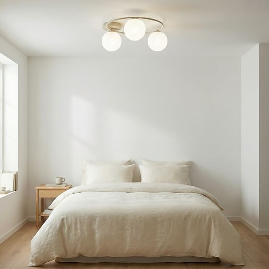 Emibig Emibig SOPRA 3 MOKKA OPAL - Moderne plafondlamp voor sfeervolle verlichting