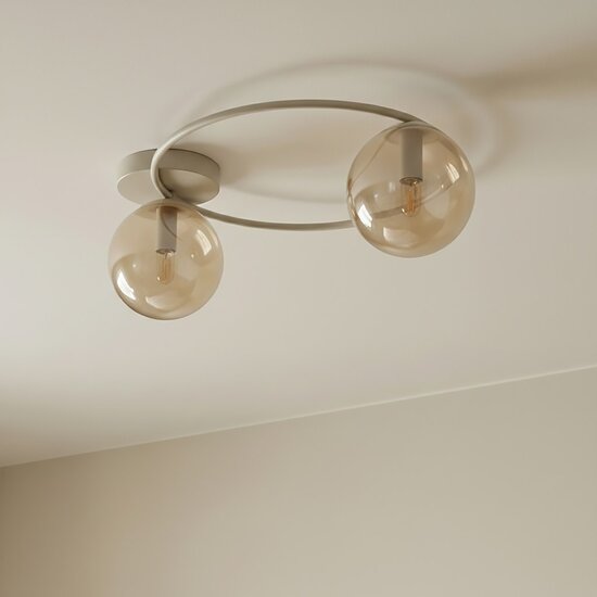 Emibig Emibig SOPRA 2 MOKKA AMBER - Modern ceiling lamp for stylish lighting