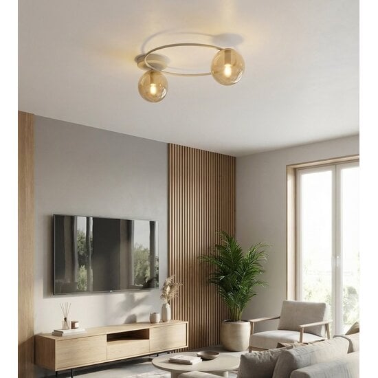 Emibig Emibig SOPRA 2 MOKKA AMBER - Lámpara de techo moderna para una iluminación elegante