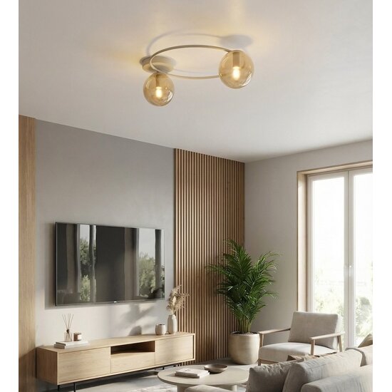 Emibig Emibig SOPRA 2 MOKKA AMBER - Plafonnier moderne pour un éclairage élégant
