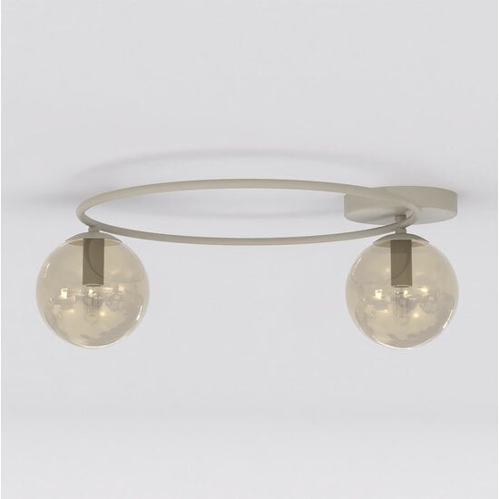 Emibig Emibig SOPRA 2 MOKKA AMBER - Moderne plafondlamp voor sfeervolle verlichting