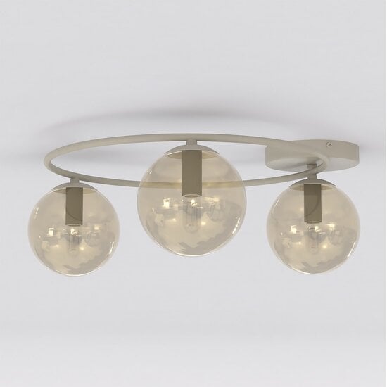 Emibig Emibig SOPRA 3 MOKKA AMBER - Modern ceiling lamp for stylish lighting