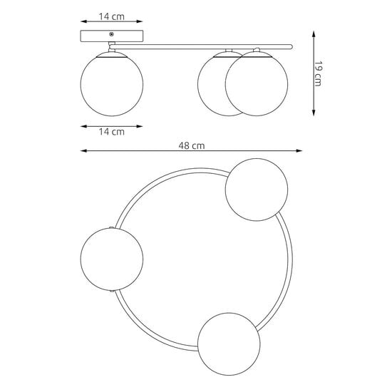 Emibig Emibig SOPRA 3 MOKKA AMBER - Modern ceiling lamp for stylish lighting