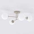 Emibig Emibig ROMA 4 MOKKA OPAL - Modern ceiling lamp for stylish lighting