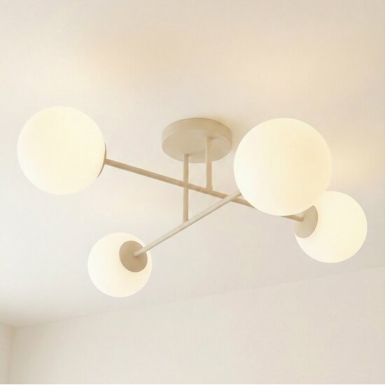 Emibig Emibig ROMA 4 MOKKA OPAL - Modern ceiling lamp for stylish lighting