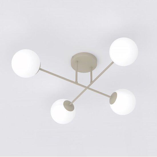 Emibig Emibig ROMA 4 MOKKA OPAL - Lámpara de techo moderna para una iluminación elegante