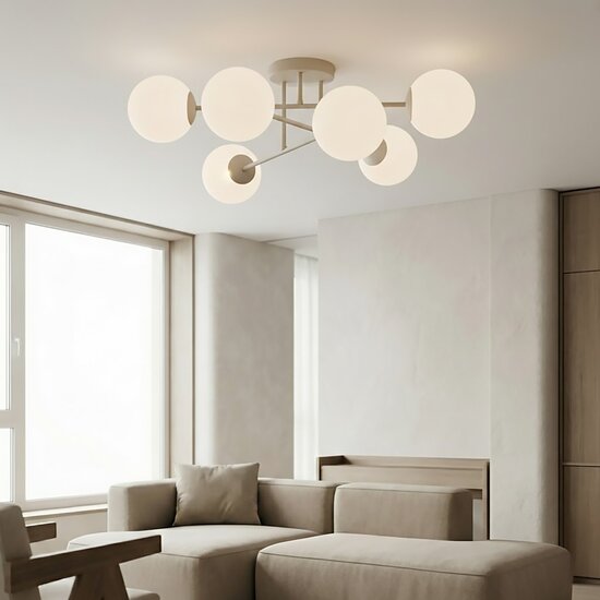Emibig Emibig ROMA 6 MOKKA OPAL - Plafonnier moderne pour un éclairage élégant