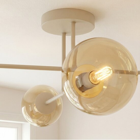 Emibig Emibig ROMA 4 MOKKA AMBER - Moderne Deckenlampe für stilvolle Beleuchtung