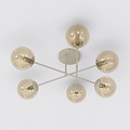 Emibig Emibig ROMA 6 MOKKA AMBER - Moderne plafondlamp voor sfeervolle verlichting