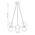 Emibig Emibig AZURA 6 MOKKA OPAL - Lampe suspendue élégante pour tous les espaces