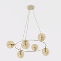 Emibig Emibig AZURA 6 MOKKA AMBER - Elegant pendant lamp for cozy spaces
