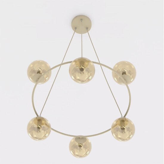 Emibig Emibig AZURA 6 MOKKA AMBER - Elegant pendant lamp for cozy spaces