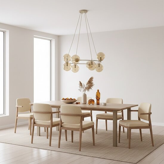 Emibig Emibig AZURA 8 MOKKA AMBER - Elegante Pendelleuchte für jeden Raum