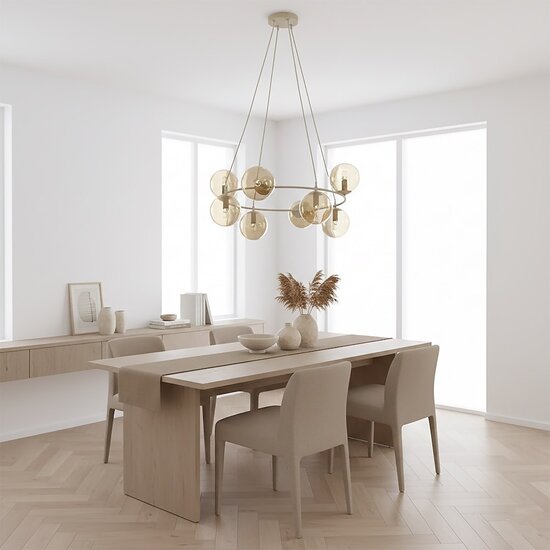 Emibig Emibig AZURA 8 MOKKA AMBER - Lampe suspendue élégante pour tous les espaces
