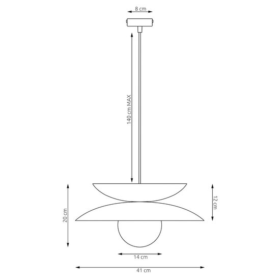 Emibig Emibig NAGOYA 1 BLACK/MO - Scandinavian pendant lamp for any space
