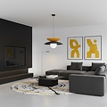 Emibig Emibig NAGOYA 1 BLACK/OR - Skandinavische Pendelleuchte für jeden Raum