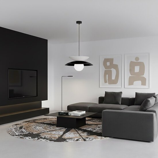 Emibig Emibig NAGOYA 1 BLACK/WH - Stijlvolle Scandinavische hanglamp voor elke ruimte