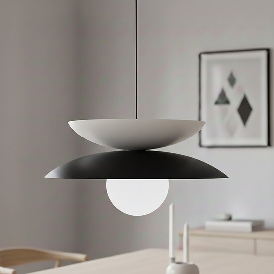 Emibig Emibig NAGOYA 1 BLACK/WH - Lampe suspendue scandinave élégante pour tous les espaces