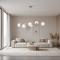Emibig Emibig MAGNUS 6 MOKKA OPAL - Modern pendant lamp for stylish lighting